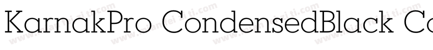 KarnakPro CondensedBlack Condensed字体转换